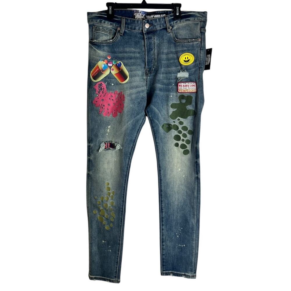 Billionaire Boys Club Moonrocks Slim Fit Jeans Men Size 38 - Picture 3 of 13
